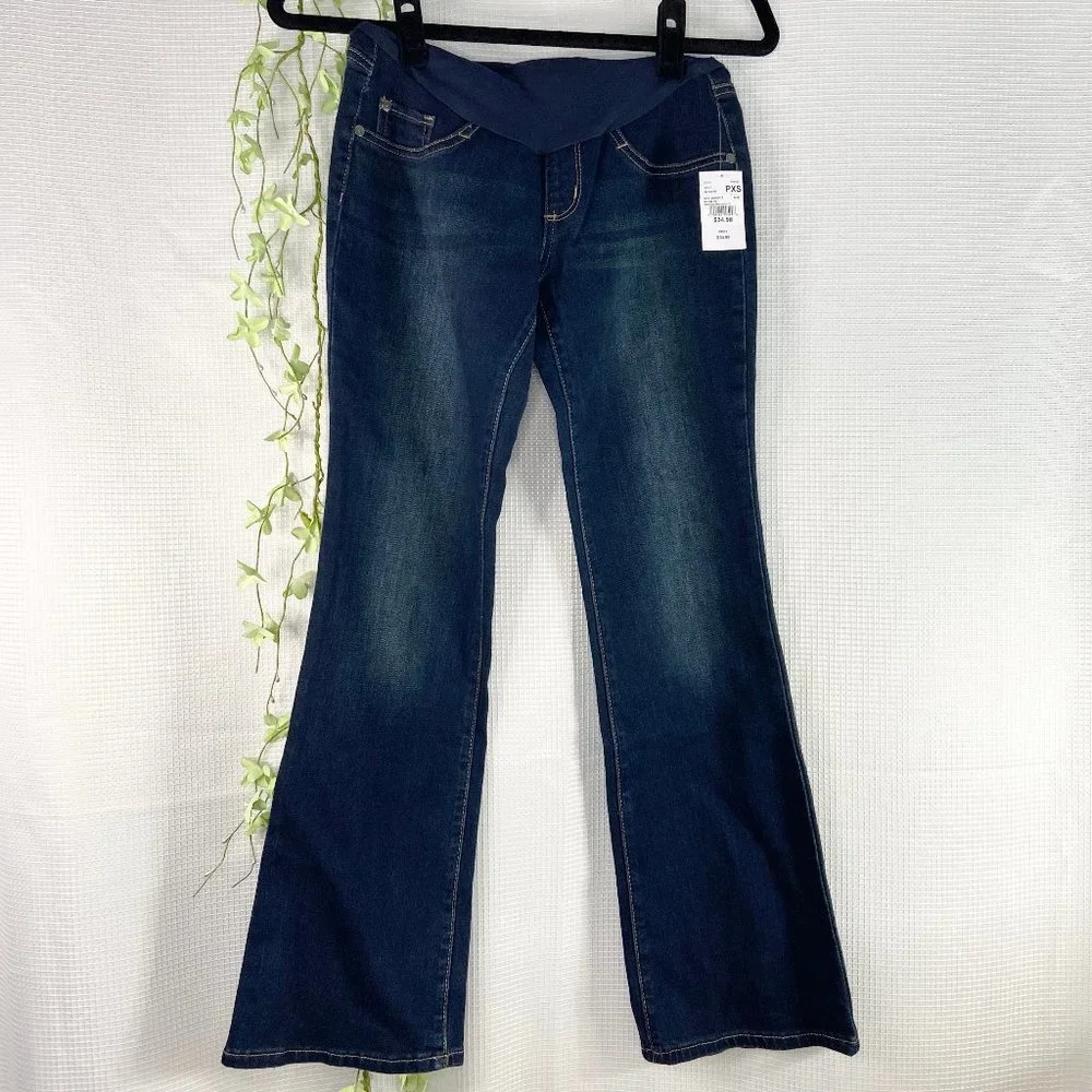Motherhood Maternity Indigo Blue Boot Cut Petite Extra Small